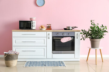 Stylish interior of modern kitchen