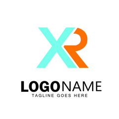 Fototapeta na wymiar XR letter illustration logo design 