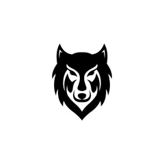 Wolf head symbol logo vector illustration