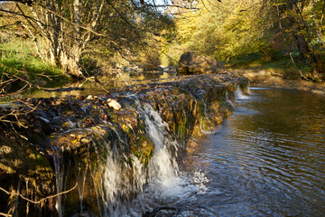 Image of a threshold on a mountain river.