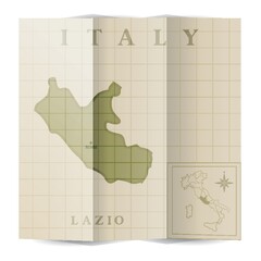 Lazio paper map