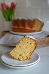 home made sweet vanilla cheesecake