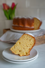 home made sweet vanilla cheesecake