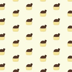 background with mini chocolate desserts
