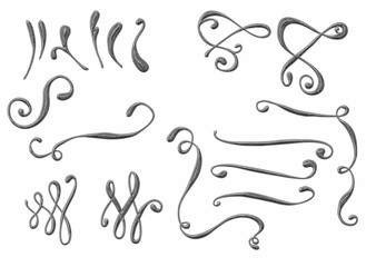 3d golden vintage embroidery pattern	
