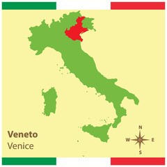 veneto on italy map