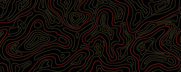 Abstract topographic map background Vector. 21:9 wallpaper design for fabric , packaging , web, geographic grid map vector illustration. - obrazy, fototapety, plakaty
