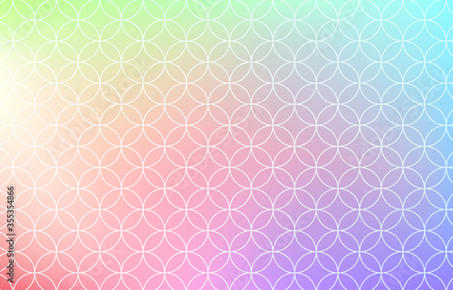背景素材 淡い虹色グラデーションと和柄パターンのイラスト Abstract Wall Mural Abstra Tkm
