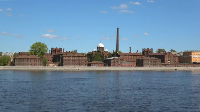 View on the building of the old prison, may day. Saint Petersburg