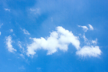 beautiful photos of the blue sky on a clear day with clean white clouds, a combination of blue and white and sparkling sunlight add a sense of enthusiasm for outdoor activities