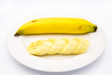banana on white background