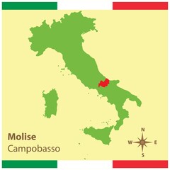 molise on italy map