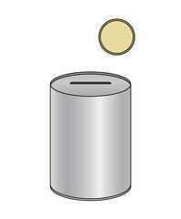 貯金箱　輪郭線あり