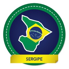 sergipe map sticker