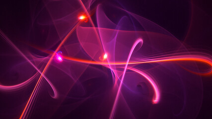 3D rendering abstract multicolor fractal light background