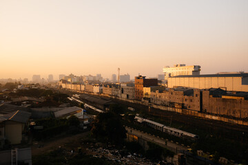Beautiful Bandung City during sunrise
