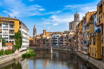 Obraz premium Cityscape of Girona in Catalonia, Spain.