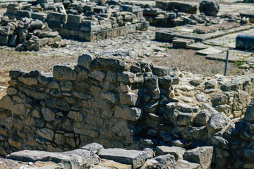 View of the archaeological remains of the temple of Amathous, a great site dedicated to Aphrodite in Cyprus island
