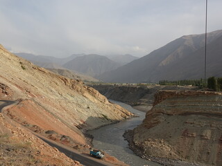 The road to Khushekat. Tajikistan.