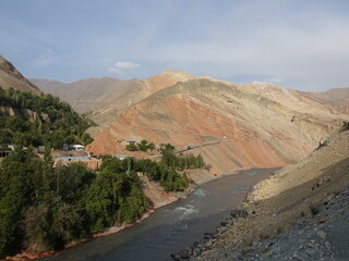The road to Khushekat. Tajikistan.