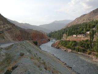 The road to Khushekat. Tajikistan.
