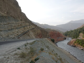 The road to Khushekat. Tajikistan.