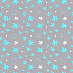 Simple flower seamless pattern. Minimal art modern floral background.