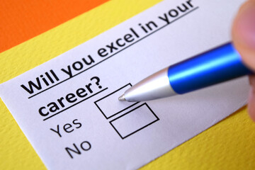Obraz premium Questionnaire about career