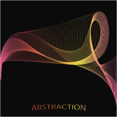 vector art abstraction, smoke from colored lines