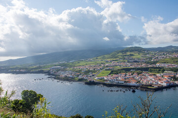 Fototapeta premium Walk on the Azores archipelago. Discovery of the island of Faial, Azores, Horta
