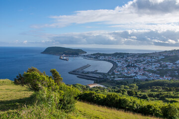Walk on the Azores archipelago. Discovery of the island of Faial, Azores, Horta