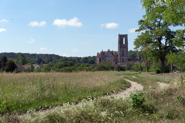 Saint-Mathurin basilica in Larchant village