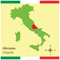 abruzzo on italy map