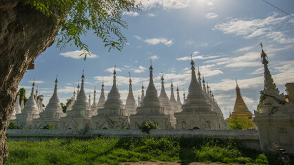 Mandalay, Myanmar - August 15th 2015 : an historic Buddhist monastery located near Mandalay Hill, Mandalay Region, Myanmar