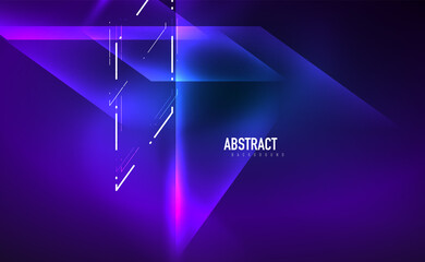 Fototapeta na wymiar Dynamic neon shiny abstract background. Trendy abstract layout template for business or technology presentation, internet poster or web brochure cover, wallpaper