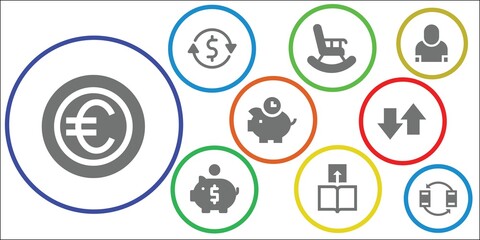 Fototapeta premium income icon set