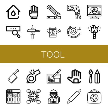 Set of tool icons