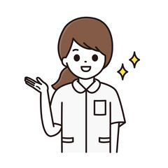 案内をする看護師