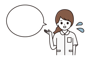 案内をする看護師