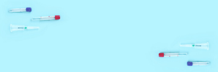 Medical tubes to diagnostic test dna, a1c or hiv analysis.