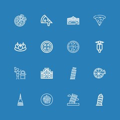 Editable 16 italian icons for web and mobile