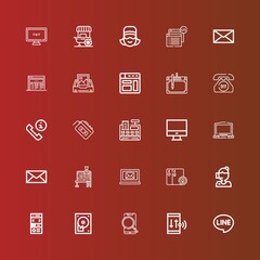 Editable 25 mobile icons for web and mobile