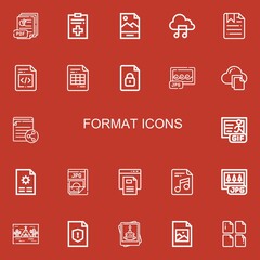 Editable 22 format icons for web and mobile