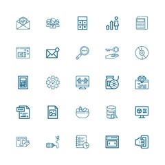 Editable 25 computer icons for web and mobile