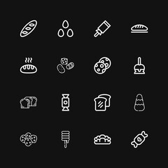 Editable 16 cookies icons for web and mobile