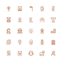 Editable 25 face icons for web and mobile