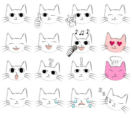 猫の顔いろいろ