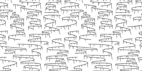 Abstract simple wavy line seamless pattern. Vector doodle seamless background textile, fabrics, paper print. Wavy paths. Graphic illustration