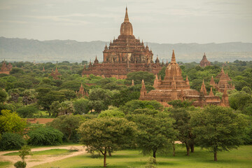 Bagan is an ancient city and a UNESCO World Heritage Site located in the Mandalay Region of Myanmar.
The Bagan Archaeological Zone is a main attraction for the country's nascent tourism industry