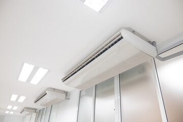 Wall mounted air conditioner in office building